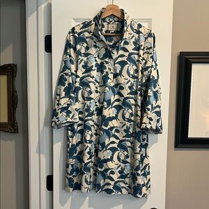 Tuckernuck Blue and Cream Floral Mini Dress